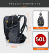 Hammer 50L Laptop Backpack with raincover